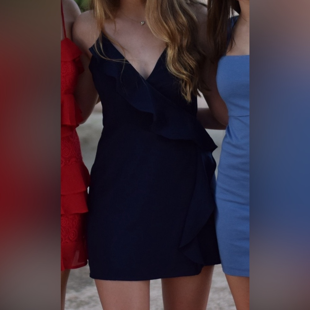 Navy blue mini dress